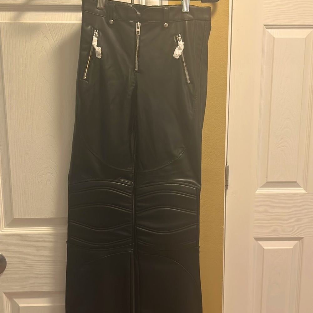 Zara Leather Biker Pants